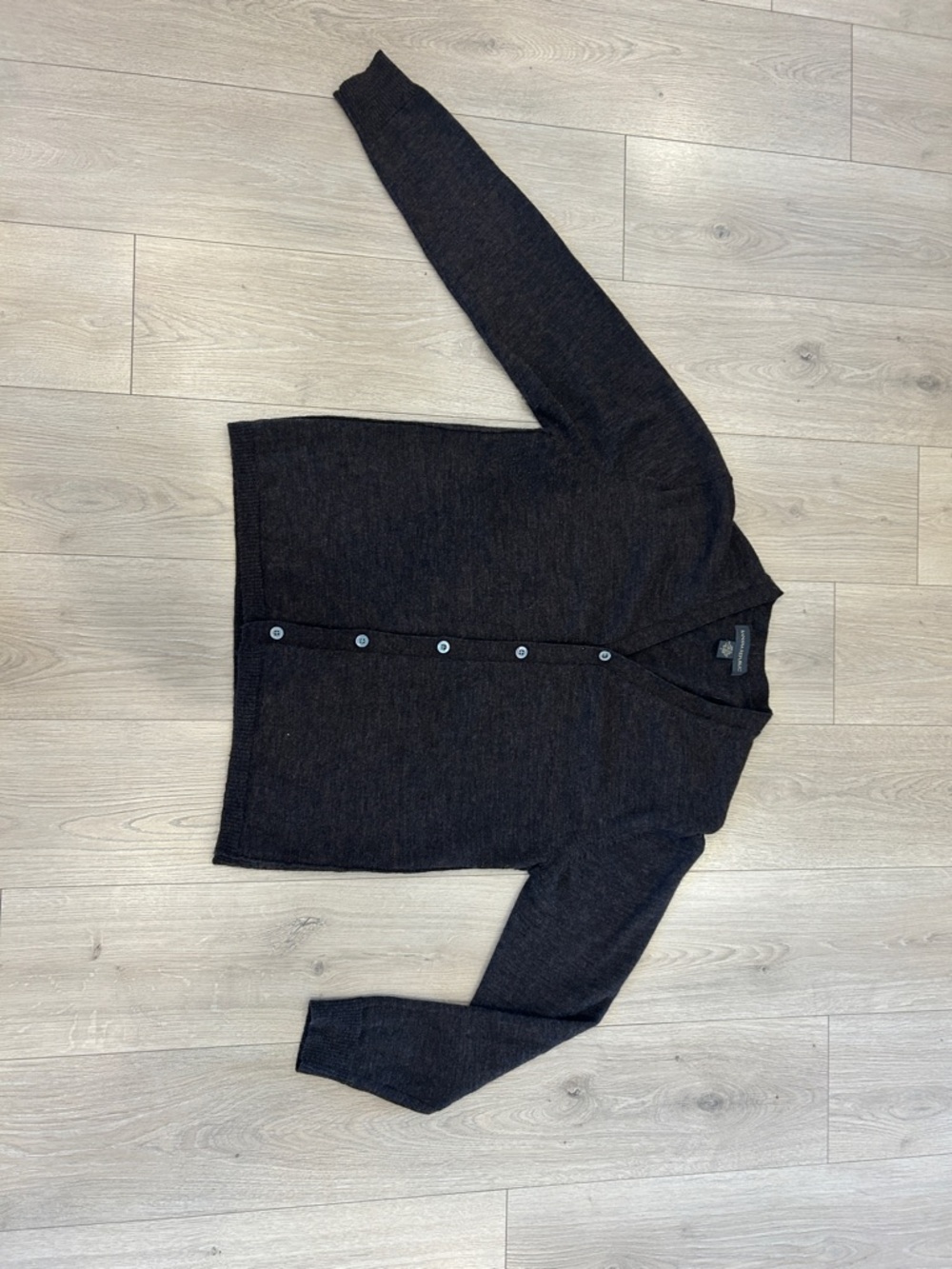 Banana Republic dark brown 100% merino wool Button-Up V-Neck Cardigan